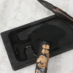 Jin Bu Huan ink stick and ink block, Hu Kai Wen from Huizhou, four treasures of the study, brush, ink stick, student practice ink block 