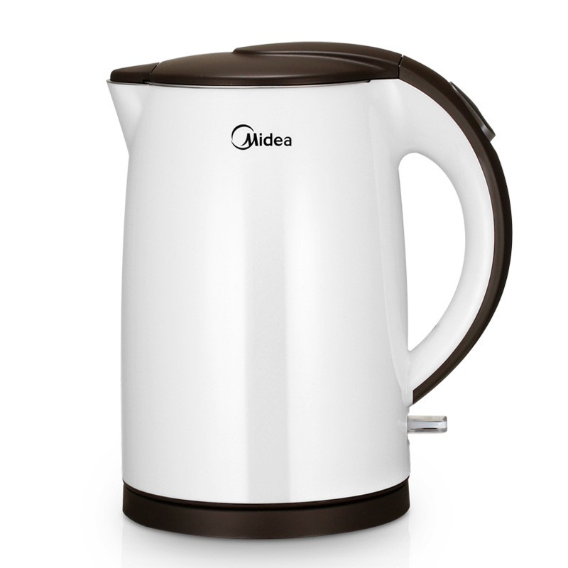Enterprise purchase invoice MK-TM1502 Electric kettle double-deck Anti scald Kettle 304 Stainless steel household 1.5L white