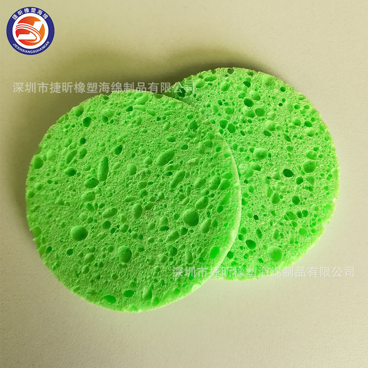 厂家直销 彩色圆形木浆棉 吸水油切宝海绵 厨房去油渍清洁