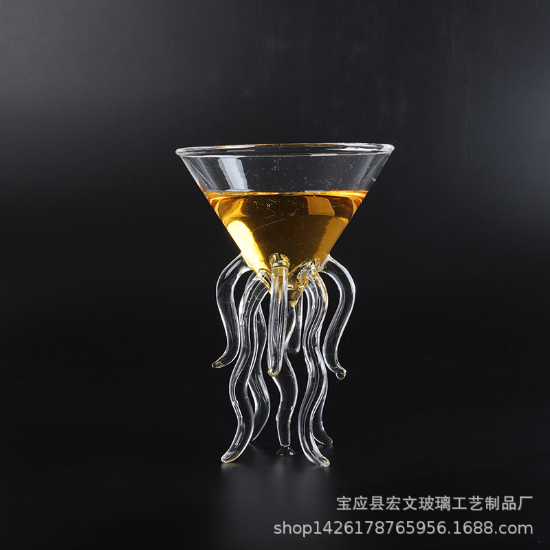 Творческий стекло курица хвост бокал стекло медуза чашка осьминог чашка фруктовый сок стекло ходули чашка прямая поставка с завода