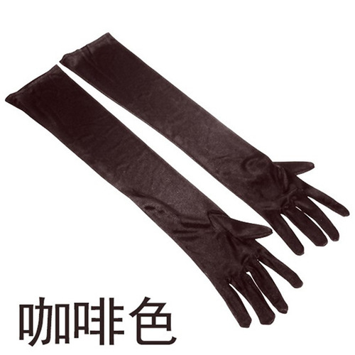 Bridal wedding dress gloves S5 multi-color evening dress performance fun extended elbow spandex stretch satin gloves