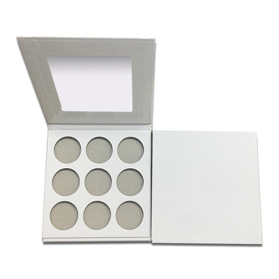 厂家直销大量现货白色眼影盒9孔圆形空盒子无LOGO
