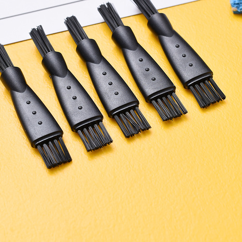 Wholesale plastic razor double-headed brush, hardware dust removal small brush, nylon bristle brush, eyebrow trimmer pencil cleaning brush