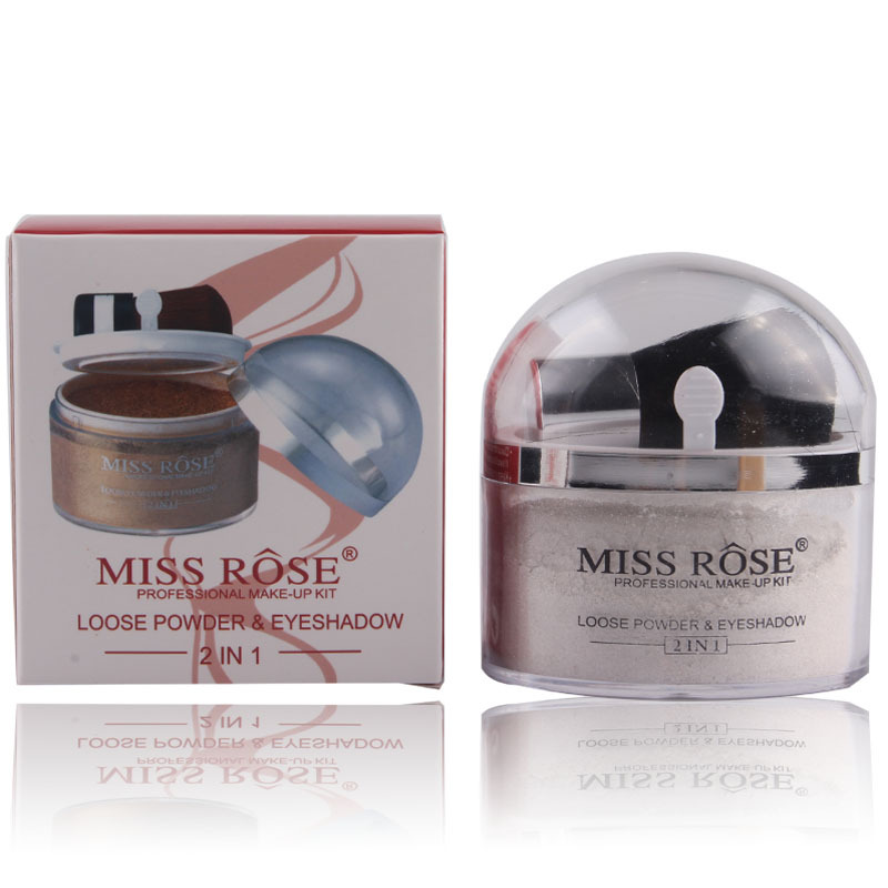 Mineral em pó à Prova Água-controle de Óleo Iluminar o Rosto de Maquiagem pó com Pincel de Corretivo Miss Rose Solto Foundation Creme Bronzer d' 8 de Corretivo Creme Bronzer Mineral Em Pó