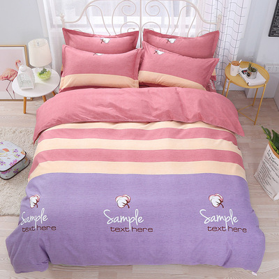 5[Bending machine Come Home textiles New products thickening Brushed Skin-friendly sheet Four piece suit Twill Simplicity Kit