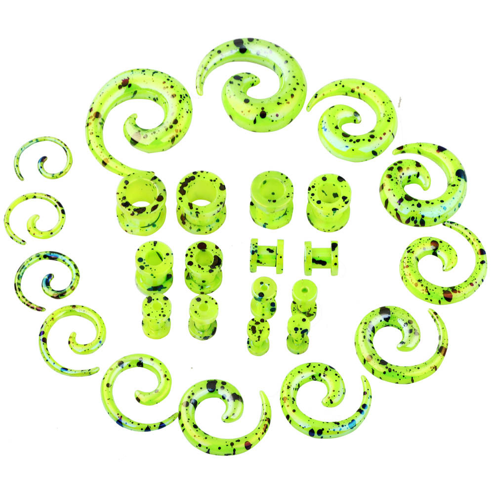 Acrylic Sharp Cone Ear Expanding Set Ear Expander Auricle Puncture Jewelry Nest Cow Cross-Border Amazon detail image 8