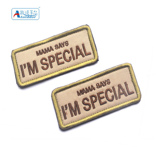 Dog patch MAMA say i'm special embroidered cloth patch Mom says I'm special Velcro stamp