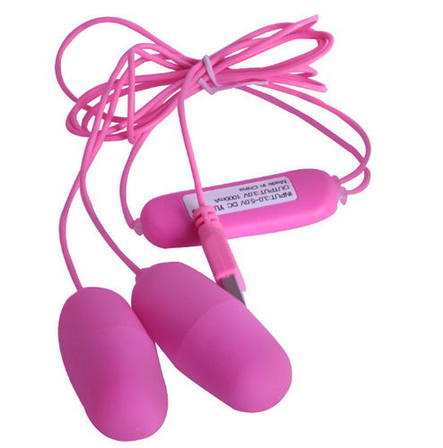 USB variable frequency strong vibration single jump double vibrator remote control double shock fun vibrator adult sex toy Huole