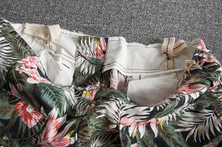 European and American leisure color tide washing linen breathable comfortable foreign trade original single men's casual shorts 14