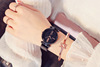 Strong magnet, watch, fashionable trend brand starry sky, quartz watches, Korean style, simple and elegant design, internet celebrity