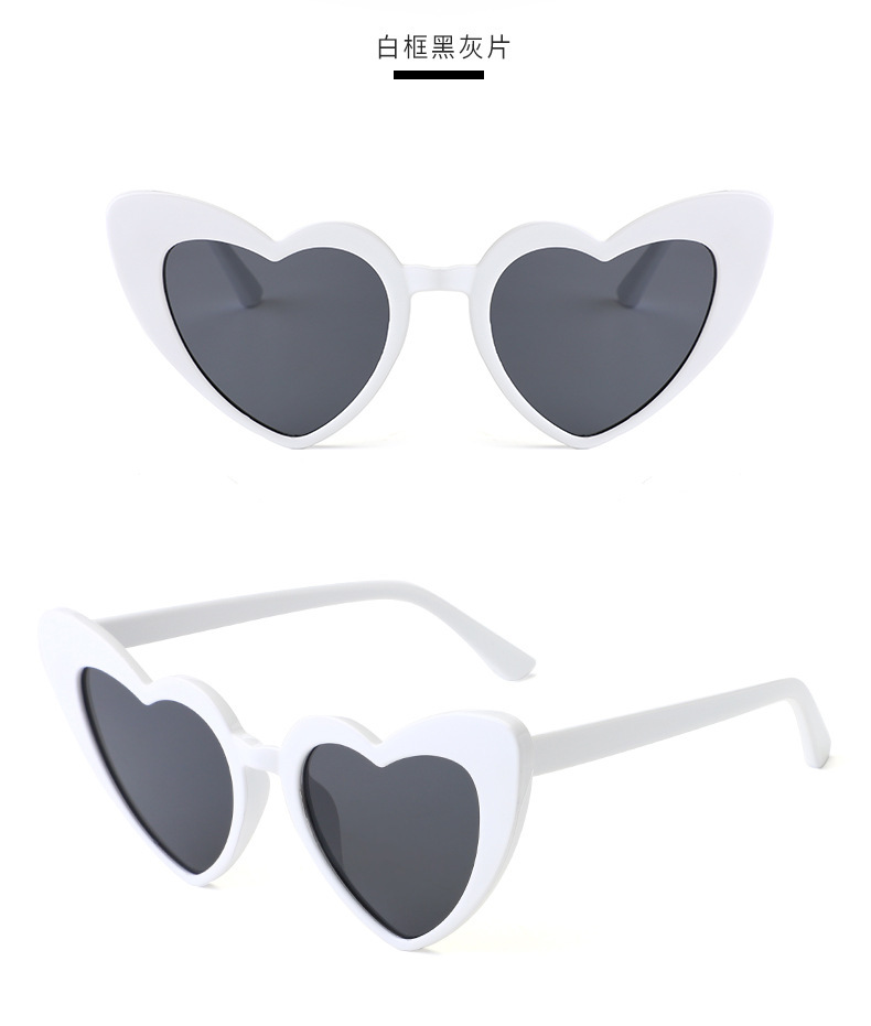 Elegant Heart Shape UV400 Special-Shaped Mirror Clubmaster Full Frame Women's Sunglasses display picture 4