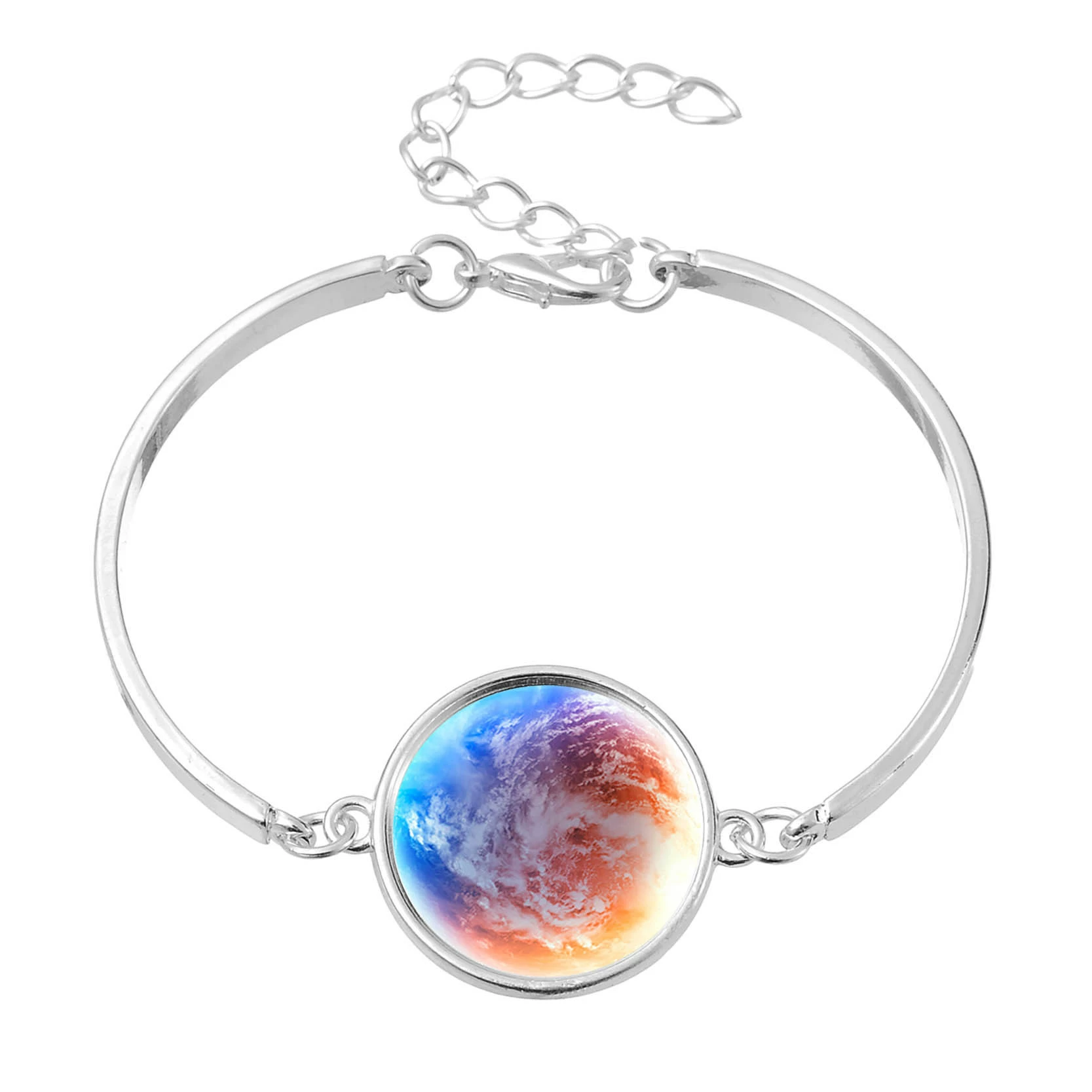 Луна, звёздное небо, модный металлический браслет, 2018 год, Aliexpress, новая коллекция, с камнем, европейский стиль