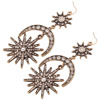 Fashionable metal earrings solar-powered, wish, European style