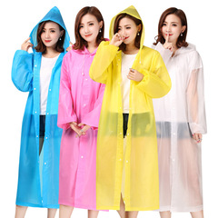 Outdoor Adult EVA Raincoat with Elastic Cuffs, Disposable-Free, Anti-Splashing Transparent Raincoat with Adjustable Neck Seal, Protective Isolation Garment