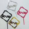 Cake insertion flag square -shaped birthday wedding love party decorative acrylic account cake decoration accessories