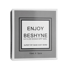 beshyne防翘加固胶无酸平衡液可卸底胶3D磨砂封层美甲功能胶套装
