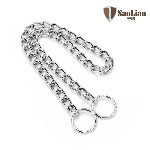 Neck P chain triple iron chain double circle neck chain high quality VIP Teddy Golden Retriever Zhejiang