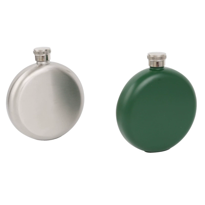 Мужчины несут Красочные 5 унций хип фляжка 304 из нержавеющей стали Портативный Круглый Хип фляжка