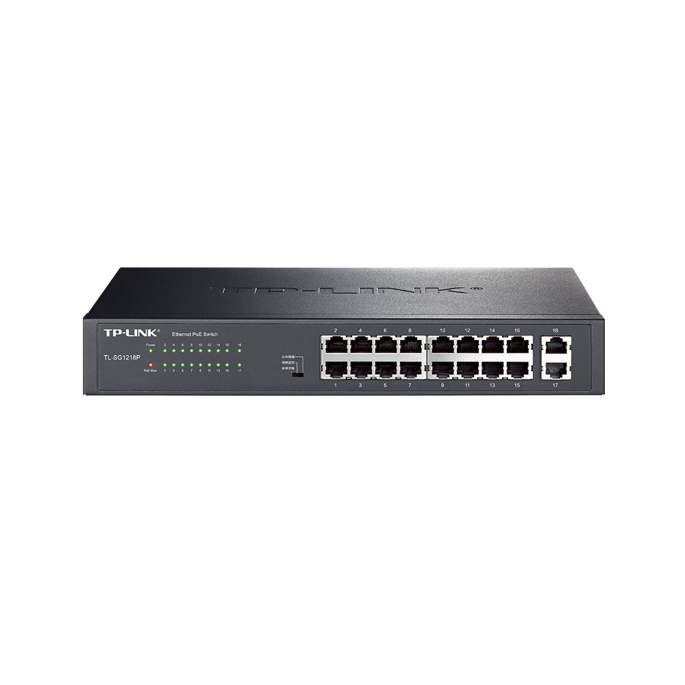 TL-SG1218P full Gigabit 16-port PoE switch VLAN isolation video surveillance industrial multi-interface
