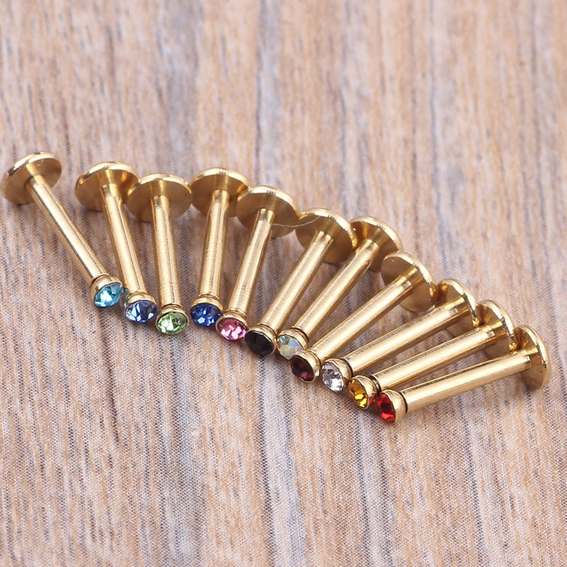 Pointed titanium steel lip stud product view