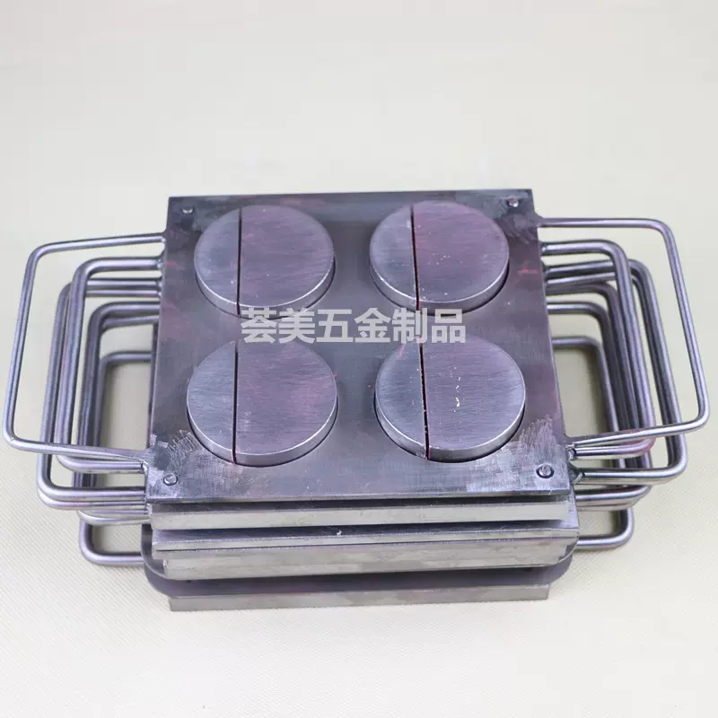 荟美手工双色压粉模具 眼影粉饼腮红压盘模具  彩妆压粉工具厂家