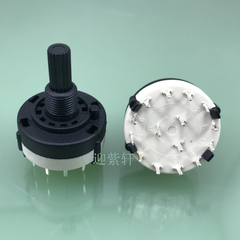 波段开关旋转开关旋转多路波段开关旋转档位 3*4档