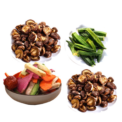 Dry fruits and vegetables mushrooms comprehensive Dry fruits and vegetables Okra dry Healthy Snack foods Small snacks agent Net Red recommend