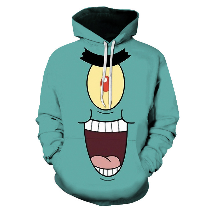 Factory Direct Foreign trade new 3D digital printing sponge baby ruffle boss sweater European and American men's and women's hoodie Factory Direct Foreign trade new 3D digital printing sponge baby ruffle boss sweater European and American men's and women's hoodie