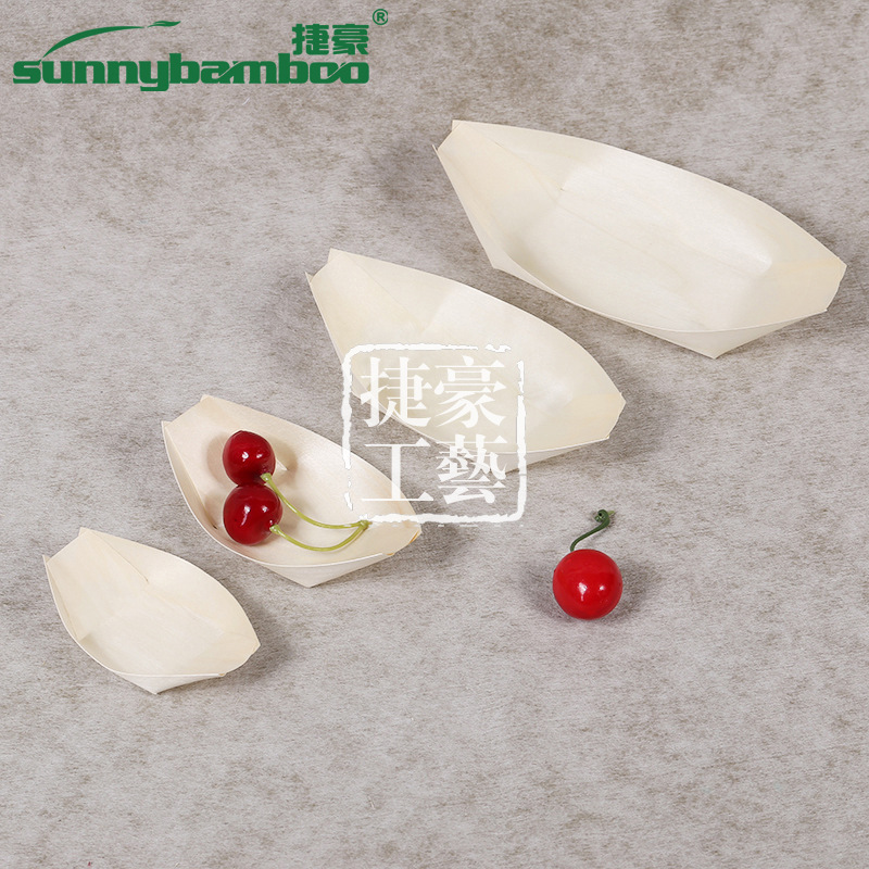 Wholesale wooden plates, disposable tableware for parties, banquets and weddings, wooden plates for banquets and parties, and wooden plates for boat sushi detail image 7