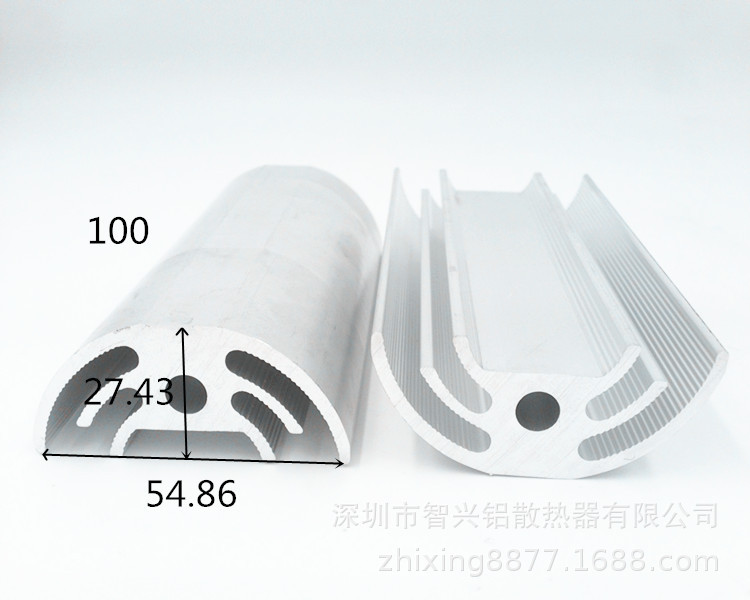 电机散热片  晶体管散热片 异形材散热片 散热片器54.9*27.5-100