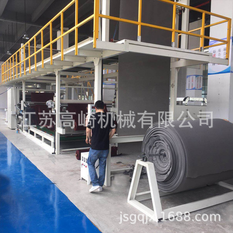 双火排大型火焰泡棉贴合机 皮革织物海绵火焰复合机