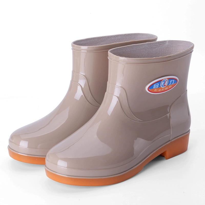 Дождевые кроссовки женские весна и осень короткая трубка, кухня летом, низкий рабочий тяжёлая защита, дождевые сапоги строительная площадка, утолщённая подошва, обувь rubber