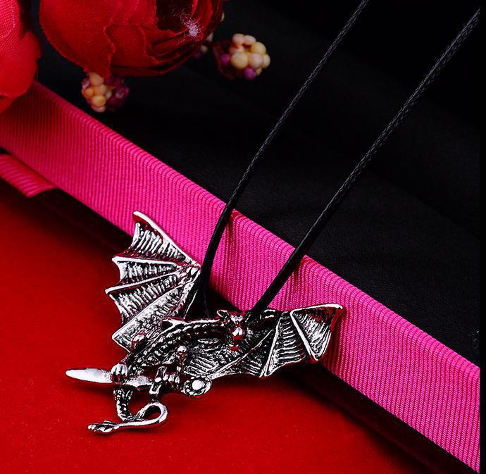 Magic Dragon Necklace Men's Titanium Steel Gothic Pendant_voghion.com