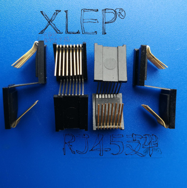 供应90度和180度航插RJ45连接器，RJ45航空插头插芯连接器