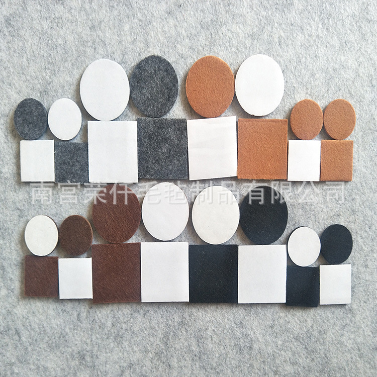 厂家批发背胶毛毡垫毛毡条无纺布脚垫家具防滑垫工业毡垫桌椅脚垫|ru