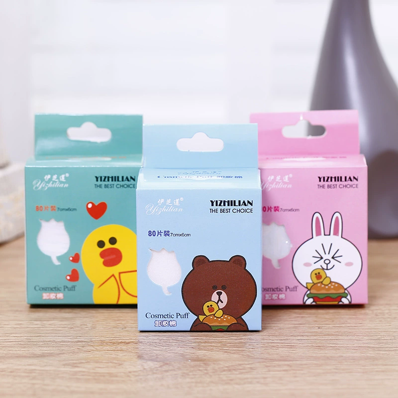 伊芝莲 Ватные диски, cotton wipes, нетканая ткань, 80 шт