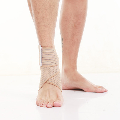 厂家批发 运动护踝 运动护具 缠绕可调式绷带护踝  弹性绷带护踝