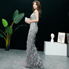 Evening Dress Banquet Noble Long Fishtail Evening Dress Sequins