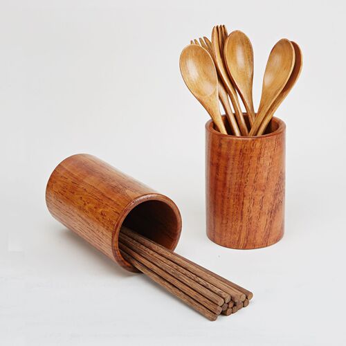 Solid wood chopstick holder, multi-purpose drained wooden chopstick cage for restaurants and hotels, wooden pen holder, manufacturer wholesale with engraved LOGO