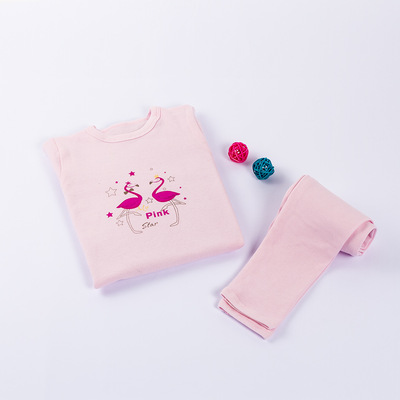 内衣套装儿童内衣套装棉质男女宝宝秋衣 儿童棉质套装居家服1702B|ru