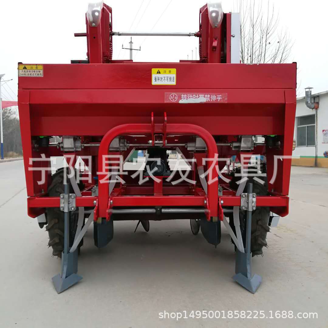 四轮车带马铃薯播种机 单垄双行/双垄双行土豆播种机 株距可调
