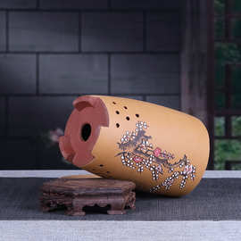 紫砂花盆精品创意陶瓷托盘兰花盆多肉绿萝盆景室内盆栽特价手工