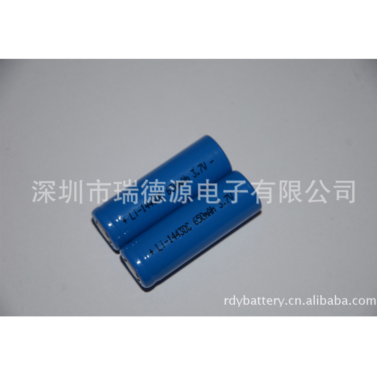 厂家直销圆柱型锂电池14430 650mAh 便携式电子产品 电池定 做