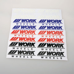 WORK Modified Wheel Sticker WORK WHEELS Car Wheel Hub Car Sticker 3D Transparent 