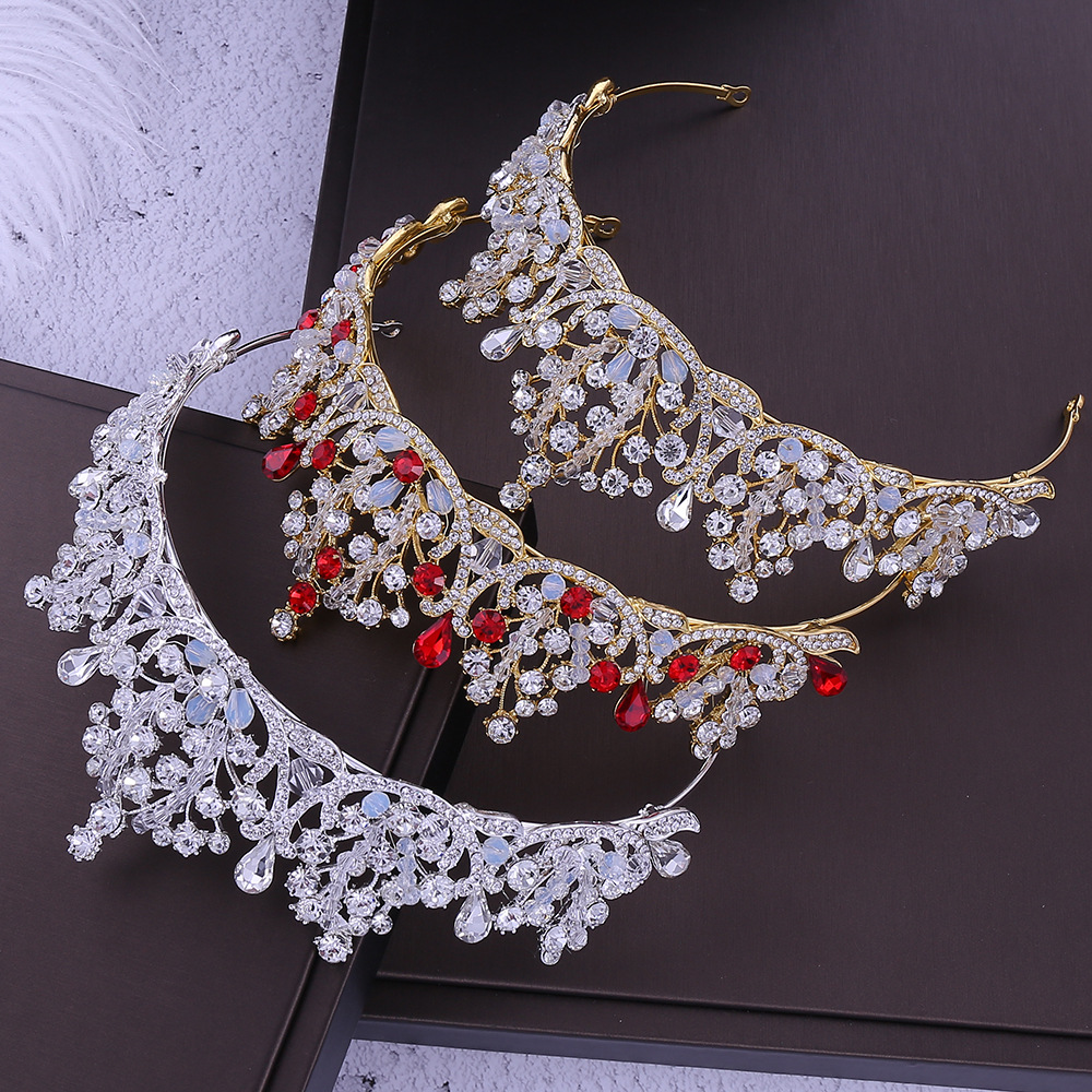 Fashion Crown Flower Alloy Rhinestone Crown 1 Piece display picture 1