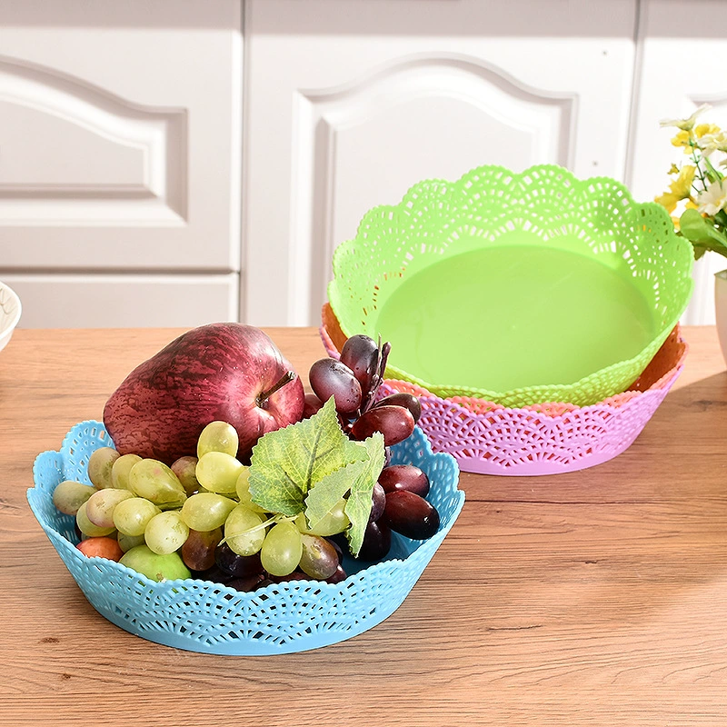 Красочные фрукты пластины кружева большой журнальный столик конфеты пластины закуски пластины пластиковые закуски Тарелка Фруктовый бассейн оптом