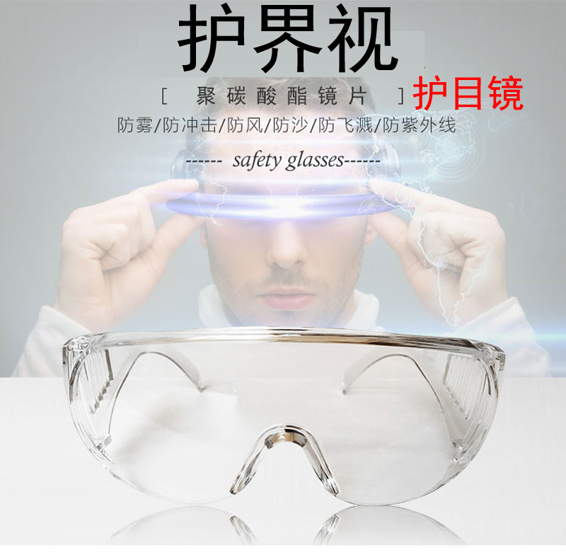 挡风镜男女骑行劳保防风沙防尘飞溅摩托车打磨牙医护目镜防护眼镜