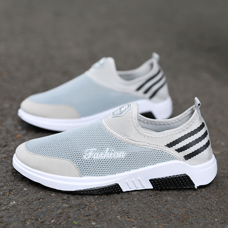 2018新款男士透气网鞋休闲老北京布鞋低帮平底网鞋镂空|ru