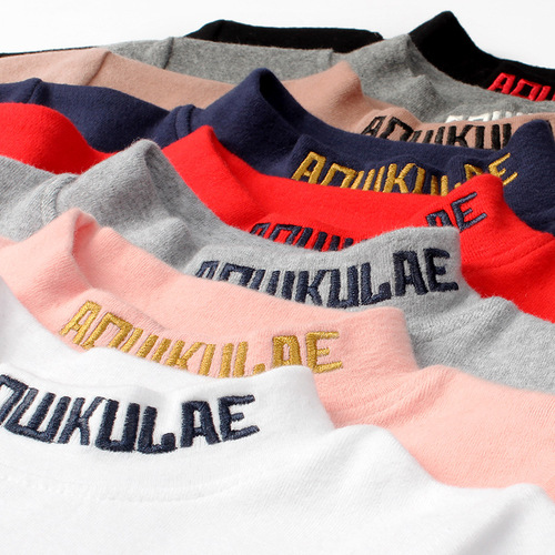 Spring and autumn Korean style new children's clothing pure cotton boys high collar long sleeve solid color thickened warm t-shirt children's bottoming shirt