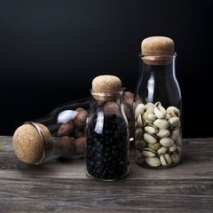 日式軟木塞玻璃瓶廚房玻璃密封罐茶葉玻璃罐食品收納儲物罐可批發